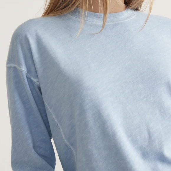 Marine Layer Sadie Vintage Slub Longsleeve Blue Women's XL - Picture 4 of 11